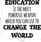 Vinyl Wall Art Decal - Education is The Most Powerful Weapon Which You Can Use to Change The World - 23" x 23" - Motivational Quote - Living Room Bedroom Home School Wall Decor Removable Sticker Black 23" x 23" 2