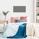 Vinyl Wall Art Decals - Chevron Stripes - 22.5" x 45"- Cool Adhesive Sticker Pattern for Home Office Bedroom Nursery Living Room Apartment - Lifestyle Minimalist Chic Decor (22.5" x 45"; Black) Black 22.5" x 45" 2