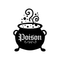 Vinyl Wall Art Decal - Poison Cauldron - Fun Spooky Halloween Seasonal Decoration Sticker - Cute Teens Adults Indoor Outdoor Wall Door Window Living Room Office Decor