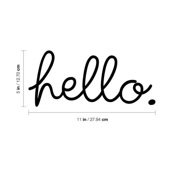 Hello - Wall Art Decal - 3.- Decoration Vinyl Sticker - Hello Quote Lettering - Greeting House Sign Poster Decoration Front Door Welcome - Door Vinyl Decal Sign