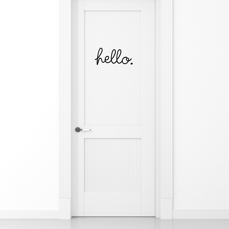 Hello - Wall Art Decal - 3.- Decoration Vinyl Sticker - Hello Quote Lettering - Greeting House Sign Poster Decoration Front Door Welcome - Door Vinyl Decal Sign   2