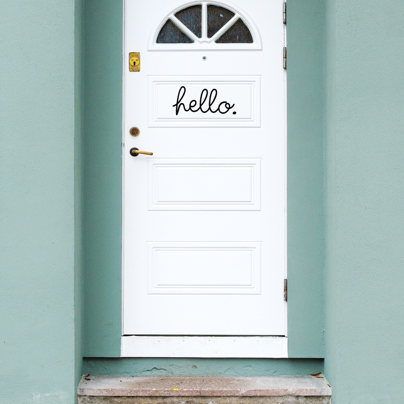 Hello - Wall Art Decal - 3.- Decoration Vinyl Sticker - Hello Quote Lettering - Greeting House Sign Poster Decoration Front Door Welcome - Door Vinyl Decal Sign   3