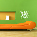 Vinyl Wall Art Decal - Wild Child - 24" x 23" - Trendy Fun and Free Bedroom Apartment Playroom Nursery Decoration Quotes - Modern Indoor Outdoor Home Living Room Household Quotes (24" x 23"; White) White 24" x 23" 4