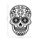 Vinyl Wall Art Decal - Day of The Dead Skull - Sugar Skull Mexican Holiday Seasonal Sticker - Kids Teens Adults Indoor Outdoor Wall Door Window Living Room Office Decor (21" x 15"; Black)   4