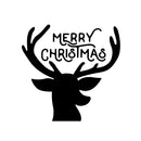 Vinyl Wall Art Decal - Merry Christmas Reindeer - Christmas Holiday Seasonal Decoration Sticker - Indoor Outdoor Window Home Living Room Bedroom Apartment Office Door (22" x 23"; Black)   4