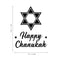 Vinyl Wall Art Decal - Happy Chanukah - Star Of David Jewish Holiday Decoration Sticker - Indoor Outdoor Home Office Wall Door Window Bedroom Office Decor Decals