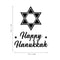 Vinyl Wall Art Decal - Happy Hanukkah - 28" x 22" - Star of David Jewish Holiday Decoration Sticker - Indoor Outdoor Home Office Wall Door Window Bedroom Workplace Decor Decals (28" x 22"; Black) Black 28" x 22" 4