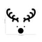 Vinyl Wall Art Decal - Reindeer Face - 20" x 23" - Christmas Seasonal Holiday Decoration Sticker - Indoor Outdoor Window Home Living Room Bedroom Apartment Office Door Decor (20" x 23"; Black) Black 20" x 23"