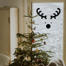 Vinyl Wall Art Decal - Reindeer Face - Christmas Seasonal Holiday Decoration Sticker - Indoor Outdoor Window Home Living Room Bedroom Apartment Office Door Decor   2