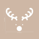 Vinyl Wall Art Decal - Reindeer Face - Christmas Seasonal Holiday Decoration Sticker - Indoor Outdoor Window Home Living Room Bedroom Apartment Office Door Decor   5