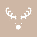 Vinyl Wall Art Decal - Reindeer Face - 20" x 23" - Christmas Seasonal Holiday Decoration Sticker - Indoor Outdoor Window Home Living Room Bedroom Apartment Office Door Decor (20" x 23"; White) White 20" x 23" 4