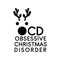 Vinyl Wall Art Decal - OCD Obsesive Christmas Disorde - 5.- Christmas Seasonal Holiday Sticker - Indoor Outdoor Wall Door Mug Laptop Door Car Bumper Sticker Luggage Notebook Decor   2