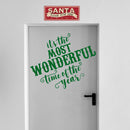 Vinyl Wall Art Decal - It’s The Most Wonderful Time of The Year - Christmas Seasonal Holiday Sticker - Indoor Outdoor Home Office Wall Window Bedroom Workplace Decals (23" x 27"; Green)   3