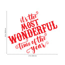 Vinyl Wall Art Decal - It’s The Most Wonderful Time of The Year - 23" x 27" - Christmas Seasonal Holiday Sticker - Indoor Outdoor Home Office Wall Window Bedroom Workplace Decals (23" x 27"; Red) Red 23" x 27" 4