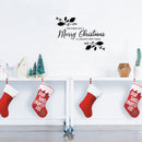 Vinyl Wall Art Decal - We Wish You A Merry Christmas - 22.5" x 32" - Christmas Holiday Seasonal Sticker - Indoor Home Apartment Wall Door Window Bedroom Workplace Decor Decals Black 22.5" x 32" 2