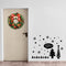 Vinyl Wall Art Decal - Merry Christmas Trees and Snowflakes - 23" x 31" - Holiday Seasonal Sticker - Indoor Home Apartment Office Wall Door Window Bedroom Workplace Decor Decals (23" x 31"; Black) Black 23" x 31" 3