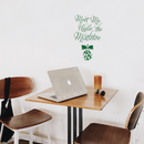 Vinyl Wall Art Decal  - Meet Me Under The Mistletoe - 22.5" x 14" - Christmas Seasonal Holiday Decoration Sticker - Home Office Door Window Bedroom Workplace Decals Green 22.5" x 14" 4