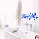 Vinyl Wall Art Decal - Splash - 10" x 23" - Fun Wet Letters Home Bathroom Bathtub Shower Decor - Dorm Room Apartment Kids Room Decals - Soap Bubbles Water Patterns (10" x 23"; Blue) Blue 10" x 23" 2