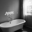 Vinyl Wall Art Decal - Splash - 10" x 23" - Fun Wet Letters Home Bathroom Bathtub Shower Decor - Dorm Room Apartment Kids Room Decals - Soap Bubbles Water Patterns (10" x 23"; White) White 10" x 23" 3