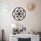 Vinyl Wall Art Decal - Seed of Life Circle Pattern - Modern Sacred Geometry for Home Dorm Room Workplace Use - Trendy Flower of Life Apartment Bedroom Living Room Decor (23" x 23"; Blue)