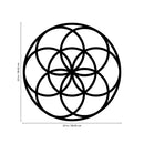 Vinyl Wall Art Decal - Seed of Life Circle Pattern - Modern Sacred Geometry for Home Dorm Room Workplace Use - Trendy Flower of Life Apartment Bedroom Living Room Decor (23" x 23"; Blue)   3