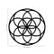 Vinyl Wall Art Decal - Seed of Life Circle Pattern - Modern Sacred Geometry for Home Dorm Room Workplace Use - Trendy Flower of Life Apartment Bedroom Living Room Decor (23" x 23"; Blue)   3