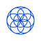 Vinyl Wall Art Decal - Seed of Life Circle Pattern - 23" x 23" - Modern Sacred Geometry for Home Dorm Room Workplace Use - Trendy Flower of Life Apartment Bedroom Living Room Decor (23" x 23"; Blue) Blue 23" x 23" 2