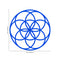 Vinyl Wall Art Decal - Seed of Life Circle Pattern - 23" x 23" - Modern Sacred Geometry for Home Dorm Room Workplace Use - Trendy Flower of Life Apartment Bedroom Living Room Decor (23" x 23"; Blue) Blue 23" x 23" 3