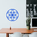 Vinyl Wall Art Decal - Seed of Life Circle Pattern - 23" x 23" - Modern Sacred Geometry for Home Dorm Room Workplace Use - Trendy Flower of Life Apartment Bedroom Living Room Decor (23" x 23"; Blue) Blue 23" x 23" 4