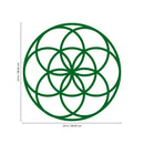 Vinyl Wall Art Decal - Seed of Life Circle Pattern - 23" x 23" - Modern Sacred Geometry for Home Dorm Room Workplace Use - Trendy Flower of Life Apartment Bedroom Living Room Decor (23" x 23"; Green) Green 23" x 23" 3