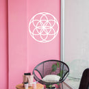 Vinyl Wall Art Decal - Seed of Life Circle Pattern - 23" x 23" - Modern Sacred Geometry for Home Dorm Room Workplace Use - Trendy Flower of Life Apartment Bedroom Living Room Decor (23" x 23"; White) White 23" x 23" 4