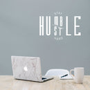 Vinyl Wall Art Decal - Stay Humble Hustle Hard - 16" x 23" - Modern Motivational Home Bedroom Apartment Decor - Inspirational Indoor Outdoor Living Room Office Work Quotes White 16" x 23" 3