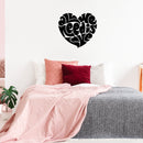 Valentines Day Vinyl Wall Art Decal - All You Need is Love Heart Shape - Valentine’s Home Living Room Bedroom Sticker - Indoor Outdoor Positive Office Apartment Decor (20" x 23"; Black)   4