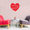 Valentines Day Vinyl Wall Art Decal - All You Need is Love Heart Shape - Valentine’s Home Living Room Bedroom Sticker - Indoor Outdoor Positive Office Apartment Decor (20" x 23"; Black)   5