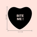 Valentines Day Vinyl Wall Art Decal - Bite Me Heart Candy - 10" x 11" - Valentine’s Home Living Room Bedroom Sticker - Indoor Outdoor Positive Household Couples Apartment Decor (10" x 11"; Black) Black 10" x 11" 2