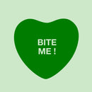 Valentines Day Vinyl Wall Art Decal - Bite Me Heart Candy - 10" x 11" - Valentine’s Home Living Room Bedroom Sticker - Indoor Outdoor Positive Household Couples Apartment Decor (10" x 11"; Green) Green 10" x 11"