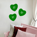 Valentines Day Vinyl Wall Art Decal - Bite Me Heart Candy - 10" x 11" - Valentine’s Home Living Room Bedroom Sticker - Indoor Outdoor Positive Household Couples Apartment Decor (10" x 11"; Green) Green 10" x 11" 4