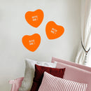 Valentines Day Vinyl Wall Art Decal - Bite Me Heart Candy - 10" x 11" - Valentine’s Home Living Room Bedroom Sticker - Indoor Outdoor Positive Household Couples Apartment Decor (10" x 11"; Orange) Orange 10" x 11"