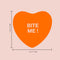 Valentines Day Vinyl Wall Art Decal - Bite Me Heart Candy - 10" x 11" - Valentine’s Home Living Room Bedroom Sticker - Indoor Outdoor Positive Household Couples Apartment Decor (10" x 11"; Orange) Orange 10" x 11" 2