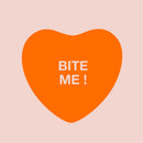 Valentines Day Vinyl Wall Art Decal - Bite Me Heart Candy - 10" x 11" - Valentine’s Home Living Room Bedroom Sticker - Indoor Outdoor Positive Household Couples Apartment Decor (10" x 11"; Orange) Orange 10" x 11" 4