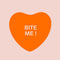 Valentines Day Vinyl Wall Art Decal - Bite Me Heart Candy - 10" x 11" - Valentine’s Home Living Room Bedroom Sticker - Indoor Outdoor Positive Household Couples Apartment Decor (10" x 11"; Orange) Orange 10" x 11" 4