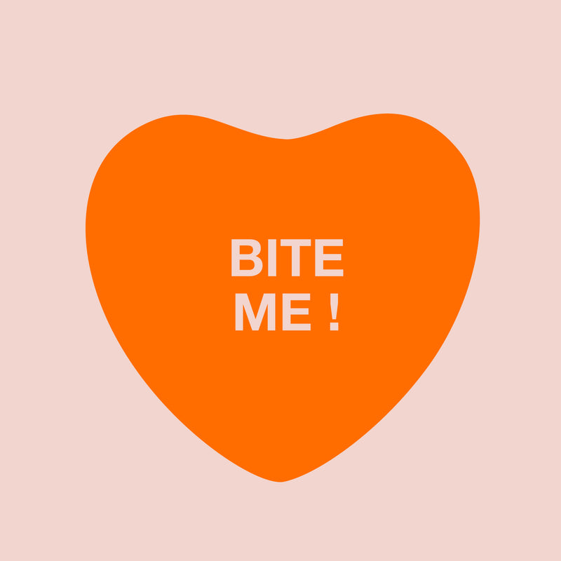 Valentines Day Vinyl Wall Art Decal - Bite Me Heart Candy - 10" x 11" - Valentine’s Home Living Room Bedroom Sticker - Indoor Outdoor Positive Household Couples Apartment Decor (10" x 11"; Orange) Orange 10" x 11" 4