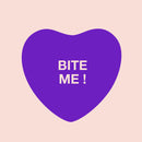 Valentines Day Vinyl Wall Art Decal - Bite Me Heart Candy - 10" x 11" - Valentine’s Home Living Room Bedroom Sticker - Indoor Outdoor Positive Household Couples Apartment Decor (10" x 11"; Purple) Purple 10" x 11"