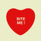 Valentines Day Vinyl Wall Art Decal - Bite Me Heart Candy - 10" x 11" - Valentine’s Home Living Room Bedroom Sticker - Indoor Outdoor Positive Household Couples Apartment Decor (10" x 11"; Red) Red 10" x 11"