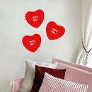 Valentines Day Vinyl Wall Art Decal - Bite Me Heart Candy - 10" x 11" - Valentine’s Home Living Room Bedroom Sticker - Indoor Outdoor Positive Household Couples Apartment Decor (10" x 11"; Red) Red 10" x 11" 4