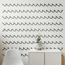 Set of 3 Vinyl Wall Art Decals - Waves - 2" x 45" Each - Modern Cool Ocean Theme Home Bedroom Living Room Apartment Nursery Playroom - Little Kids Toddler Teens Urban Decor (2" x 45" Each; Black) Black 2" x 45" each 2