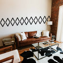 Vinyl Wall Art Decal - Geometric Tribal Pattern - 22. Modern Urban Trendy Wild West Tribal Desert Theme for Home Bedroom Living Room Apartment Office Workplace Decor (22.5" x 74"; Blue)   2