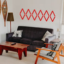 Vinyl Wall Art Decal - Geometric Tribal Pattern - 22.5" x 74" - Modern Urban Trendy Wild West Tribal Desert Theme for Home Bedroom Living Room Apartment Office Workplace Decor (22.5" x 74"; Red) Red 22.5" x 74" 2