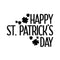 St Patrick’s Day Vinyl Wall Art Decal - Happy St Patrick’s Day - 16" x 23" - St Patty’s Holiday Home Living Room Bedroom Sticker - Indoor Outdoor Office Workplace Apartment Decor (16" x 23"; Black) Black 16" x 23"