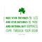 St Patrick’s Day Vinyl Wall Art Decal - May Your Troubles Be Less - - St Patty’s Holiday Home Living Room Bedroom Sticker - Office Workplace Apartment Door Decor (; Black)   5